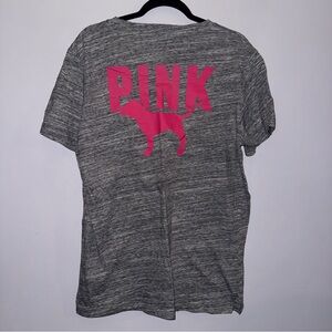 Victoria’s Secret PINK women’s size large short sleeve T-shirt gray pink
